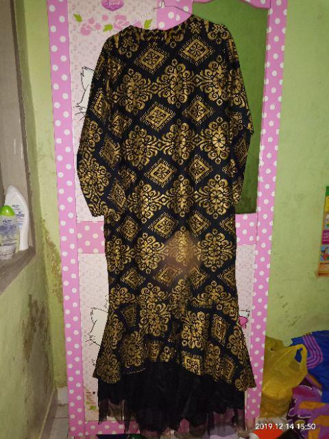 Zola_batik Batik Couple Gamis Mermaid Pinilih Duyung