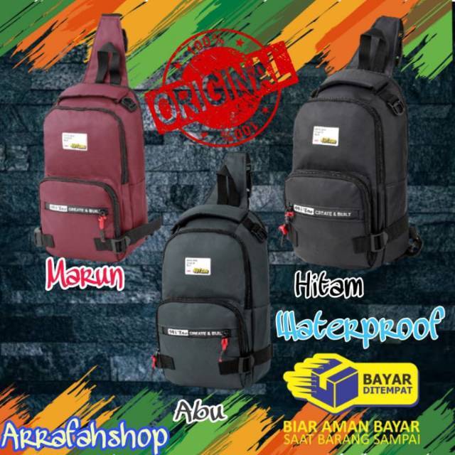 Tas Selempang Waistbag slingbag anti air multi fungsi