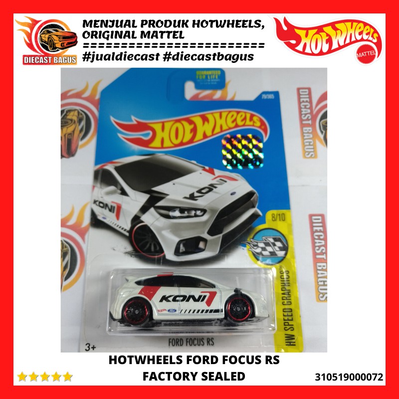 HOT WHEELS FORD FOCUS RS FACTORY SEALED - PUTIH