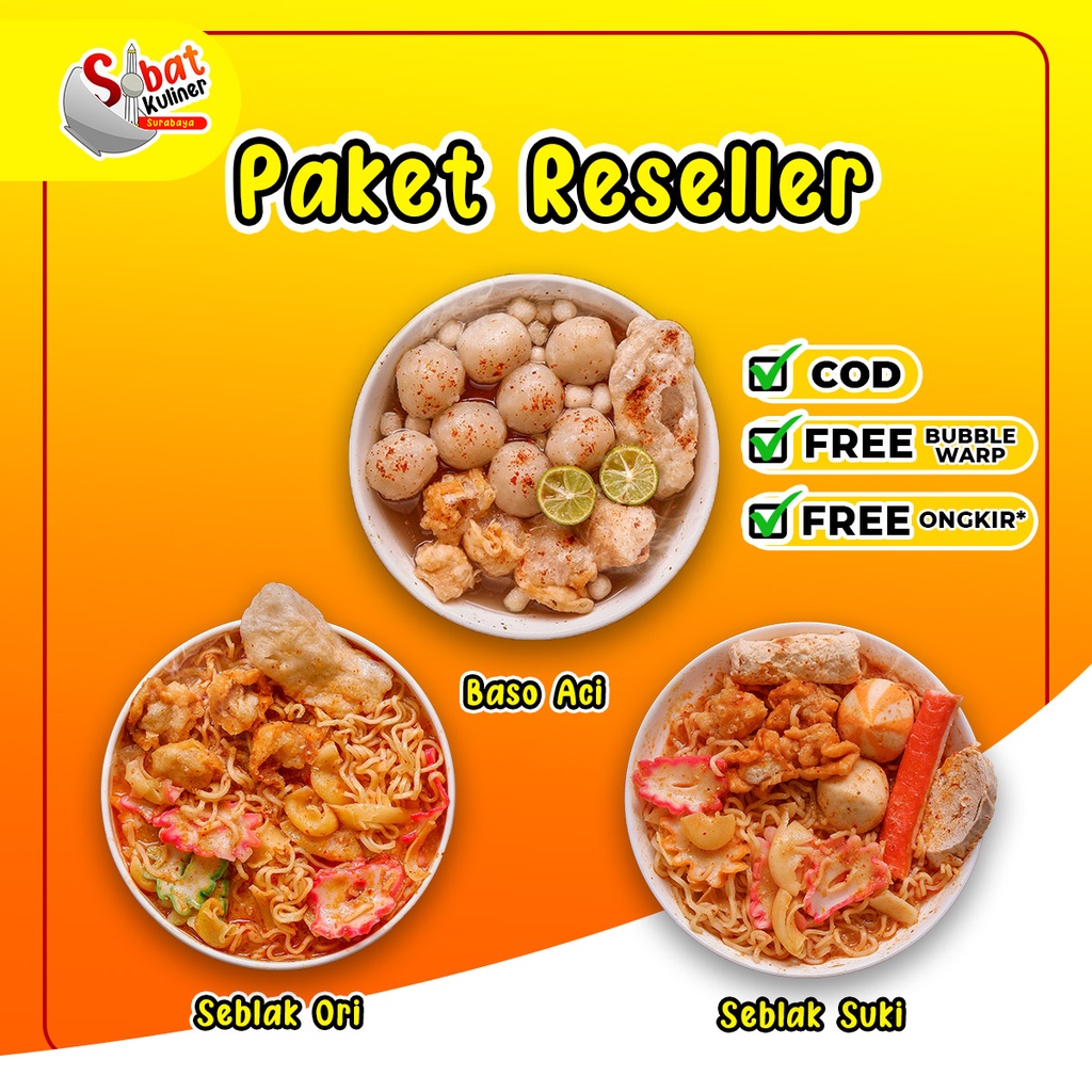 

[PAKET RESELLER] Sobat Kuliner - Baso Aci - Seblak Ori - Seblak Suki