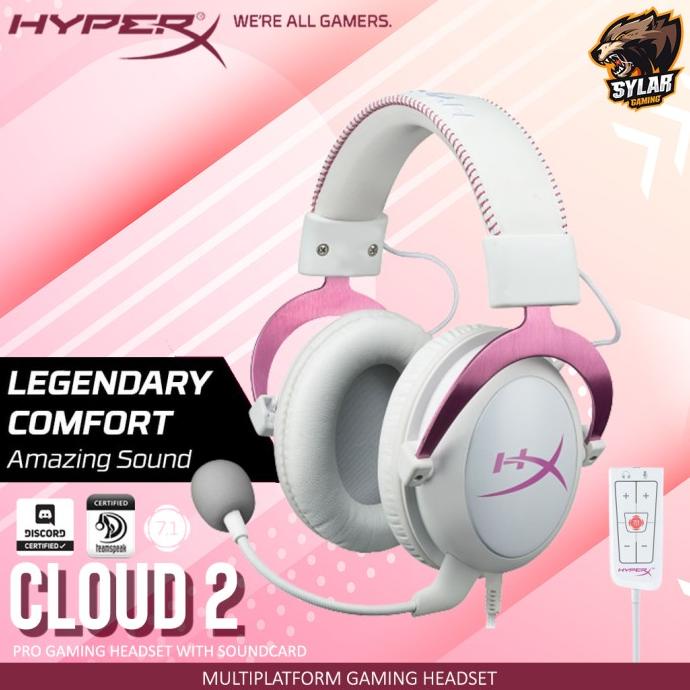 Hyperx Cloud 2 Pink 7.1 Multiplatform Gaming Headset Isidorashop