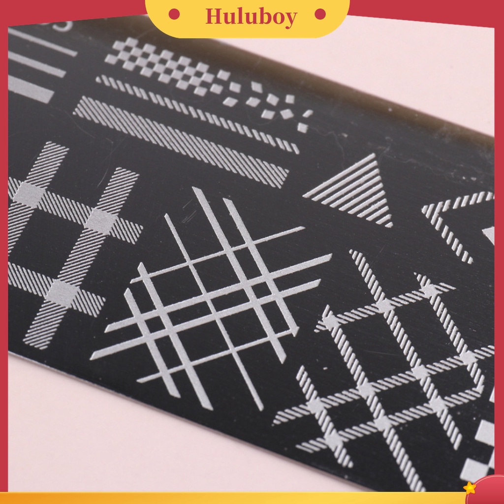 Huluboy Huluboy♡ Plat Stempel Kuku Motif Print Bunga Aneka Pola Anti Karat Untuk Nail Art