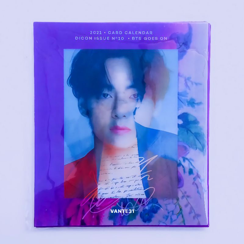 LENTICULAR COVER CARD CALENDAR 2021 DICON BTS V TAEHYUNG BTS GOES ON
