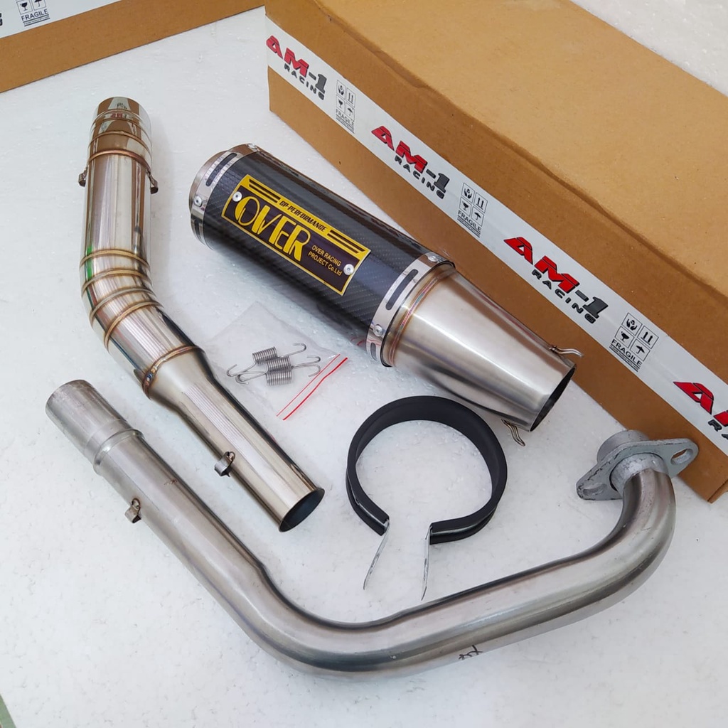 Knalpot Racing Over Gp M1 Japan R15 VVA V2 V3 V4 M Vixion NVA NVL new old MT15 Tiger Revo Verza Mega