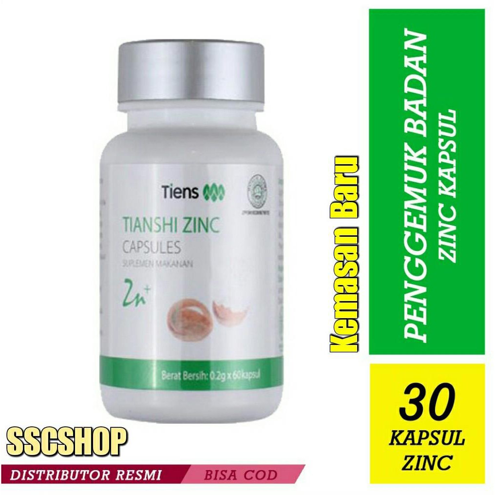 Tianshi Zinc Capsules - Penggemuk Badan Herbal Tiens Zinc - Kemasan 30
