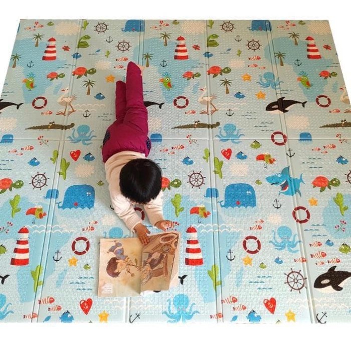 SHIMANO - Playmat Baby Ukuran Jumbo Besar - Matras Bayi - Karpet Bayi - Playmat Anak - Playmat Foam Lipat uk 200x180