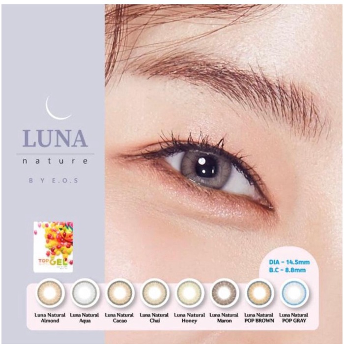 Promo - Softlens Topgel Luna Natural Soflens Gel Lunanatural Softlen Soflen - Pop Gold - Sedia 1 pas