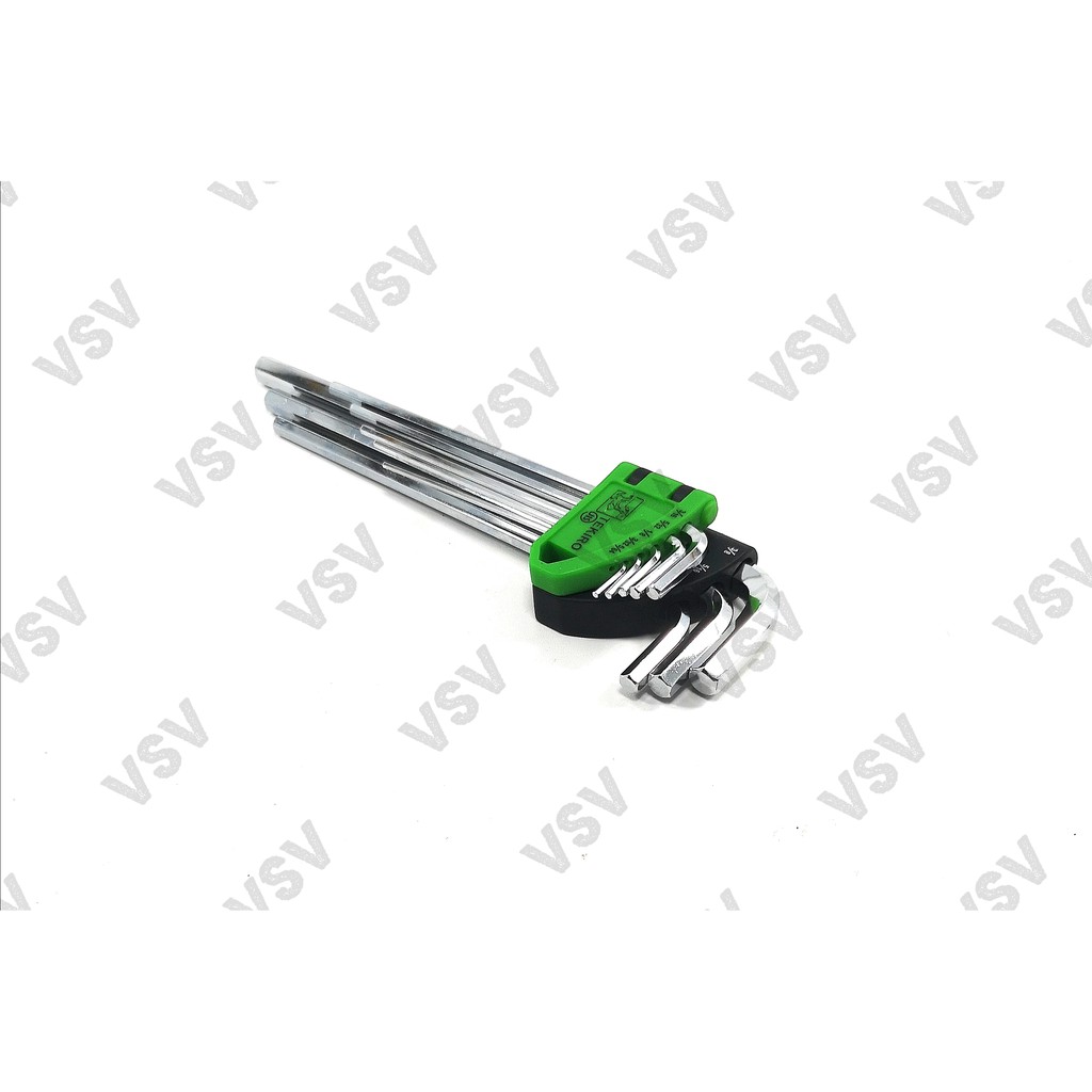 TEKIRO kunci L INCH set 8pc panjang 5/64&quot;-3/8&quot; / hex key long set 8pc