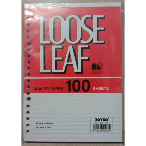

Loose Leaf Joyko isi 100 sheets