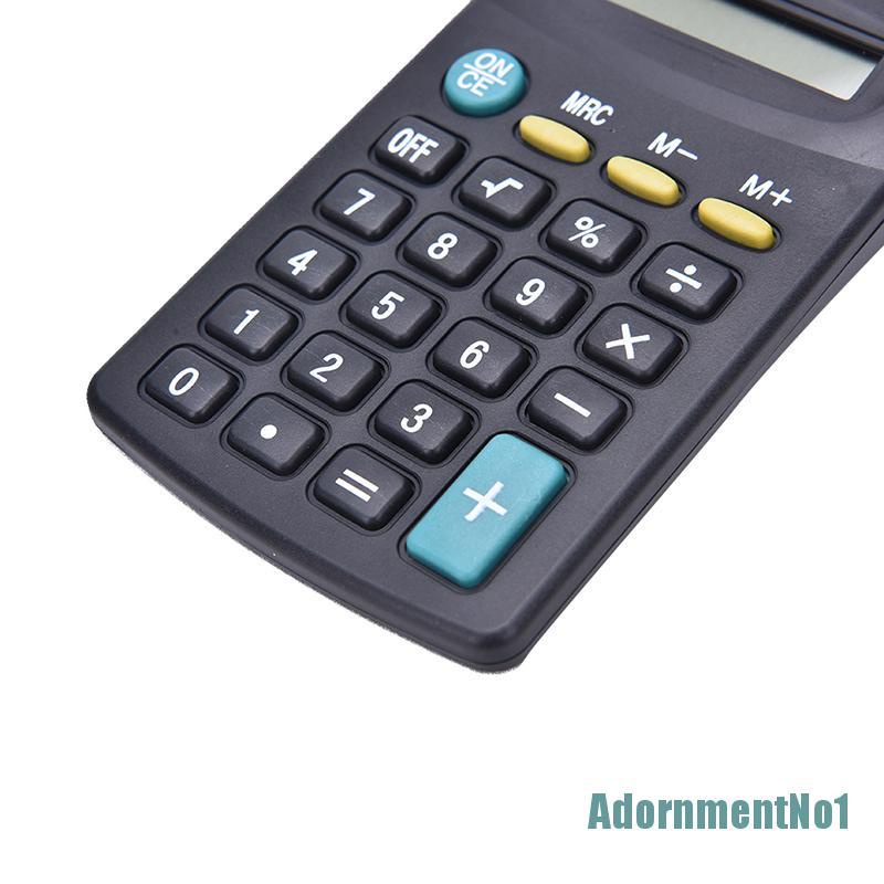 (AdornmentNo1) Kalkulator Saku Mini 8 Digit Tenaga Baterai Untuk Sekolah / Kantor