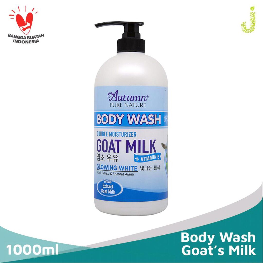 [BPOM] Autumn Body Wash Goat Milk 1000 ml Mencerahkan dan Melembabkan Kulit