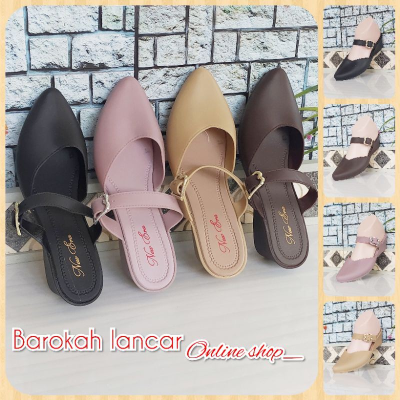 SANDAL JELLY SLOP WEDGES WANITA NEW ERA LB 12038 / 13001  100%ORIGINAL