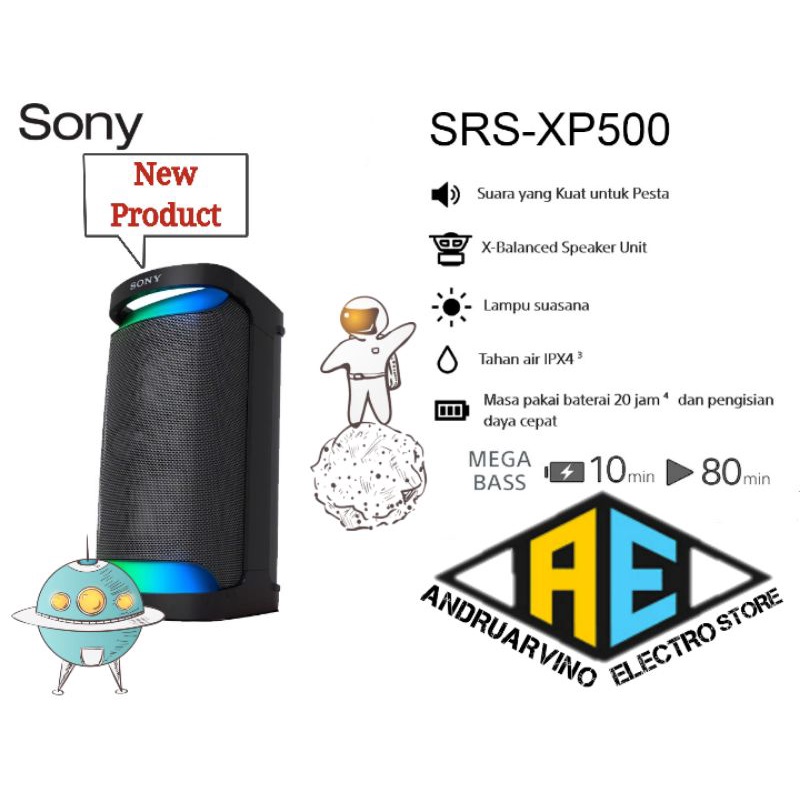 SONY SRS-XP500 X-Series Portable Wireless Speaker Garansi Resmi Sony