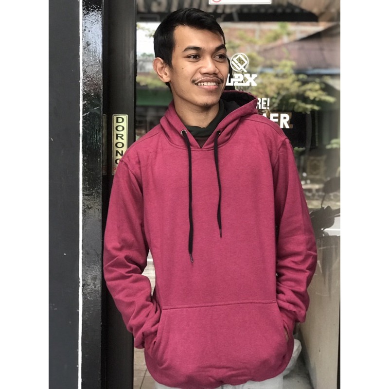 HODIE JEMPER CATTON MERAH MAROON