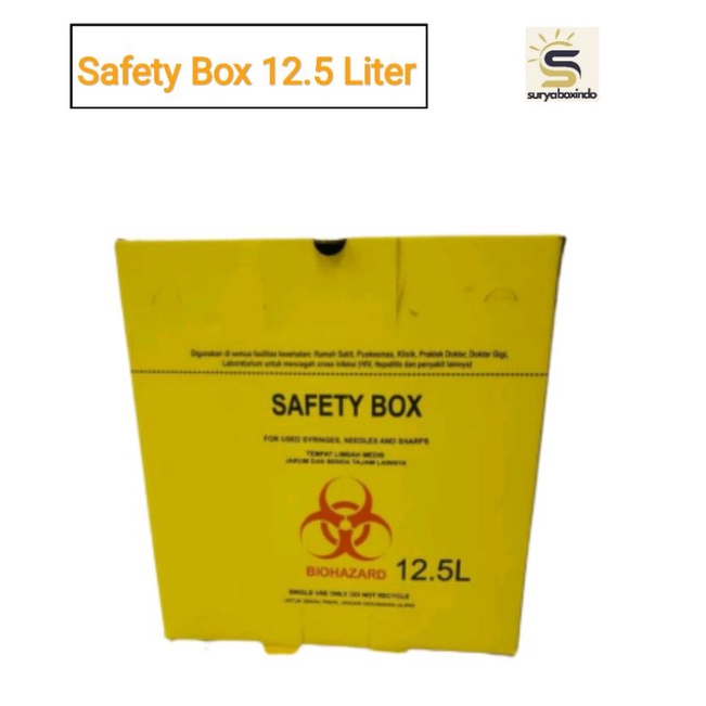 Jual Safety Box 12.5 Liter /Biohazard/Tempat Sampah Medis | Shopee ...