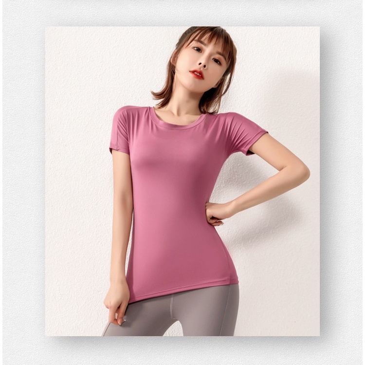 UNINICE Kaos T-Shirt Wanita Lengan Pendek Untuk Gym&amp;Lari&amp;Yoga DX054