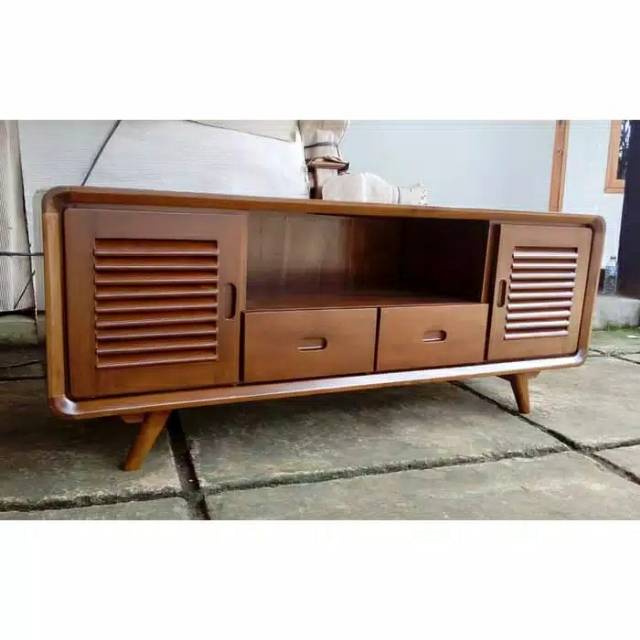 Meja retro tv minimalis atau buffet mini tv jati jepara