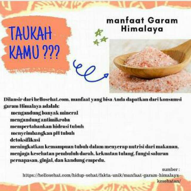 Garam Himalaya Salt K 100gr Manfaat Himalayasalt K Indonesia