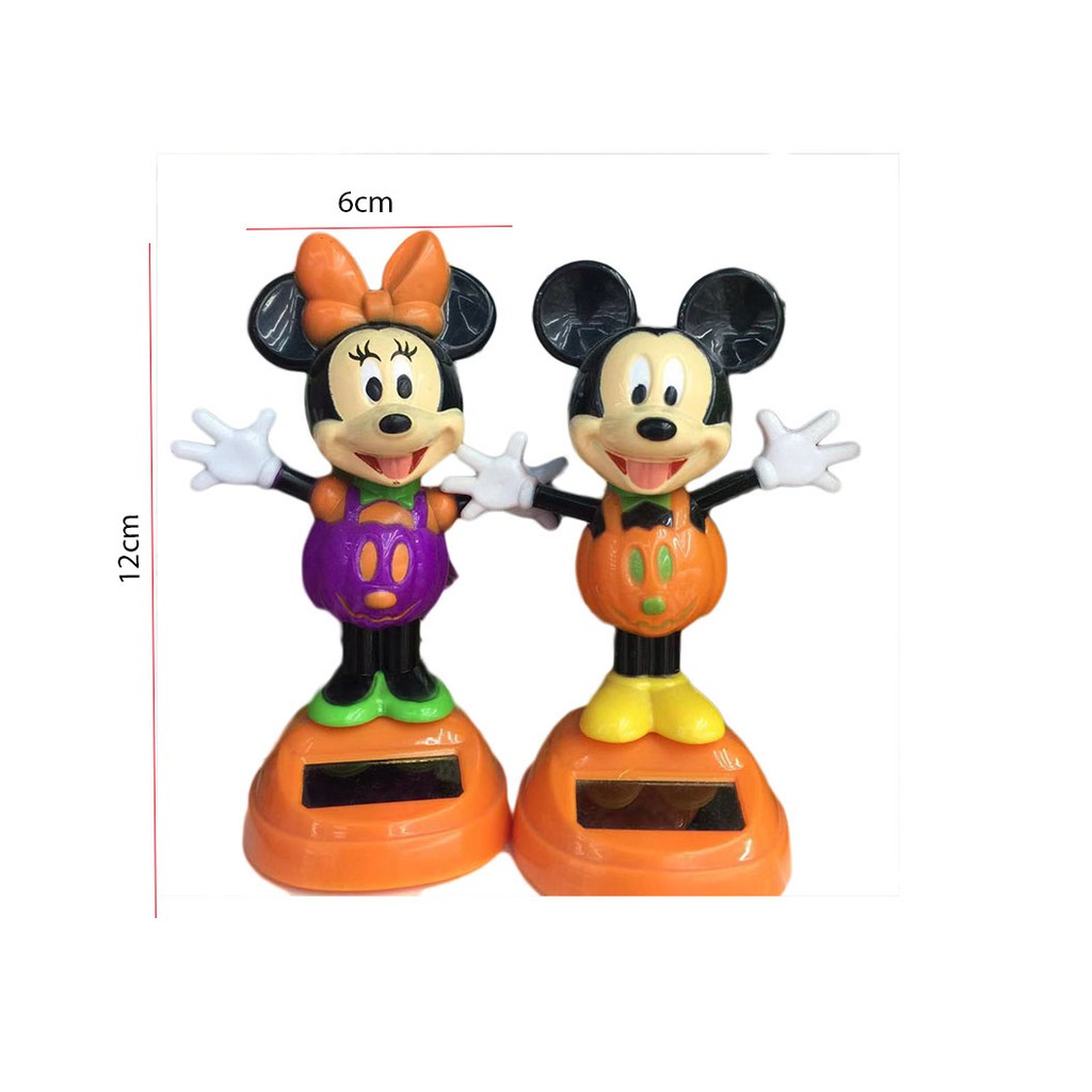 solar tenaga surya Mickey Mouse Minnie Mouse 12cm