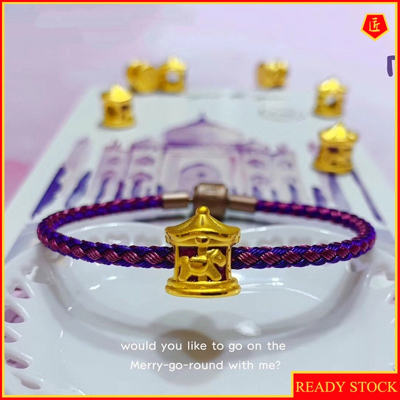 [Ready Stock]Gold Carousel Lucky Beads Bracelet DIY Beaded