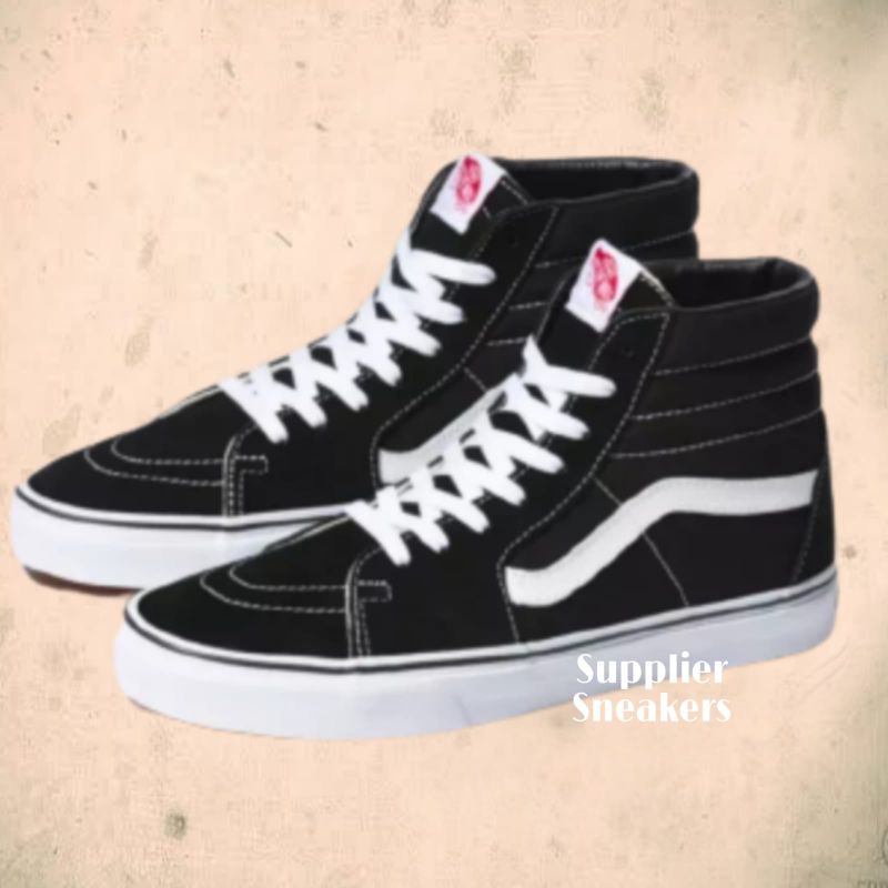 Supplier sepatu Vans sk8 boot Clasik Hitam High Sekolah