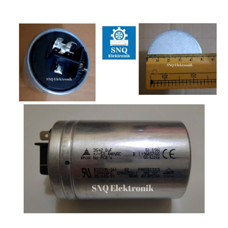 Jual Kapasitor AC original Panasonic 1,5 PK 35+2 uf / Capasitor AC