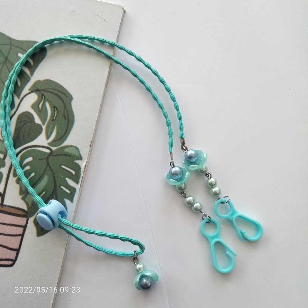 STRAP MASKER flower mutiara #1/tali masker/konektor masker/pengait masker