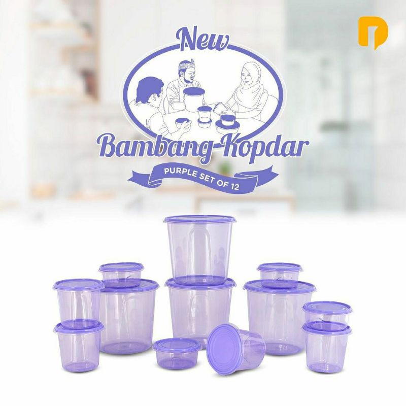 Toples Plastik Bulat Ungu isi 12pcs/set