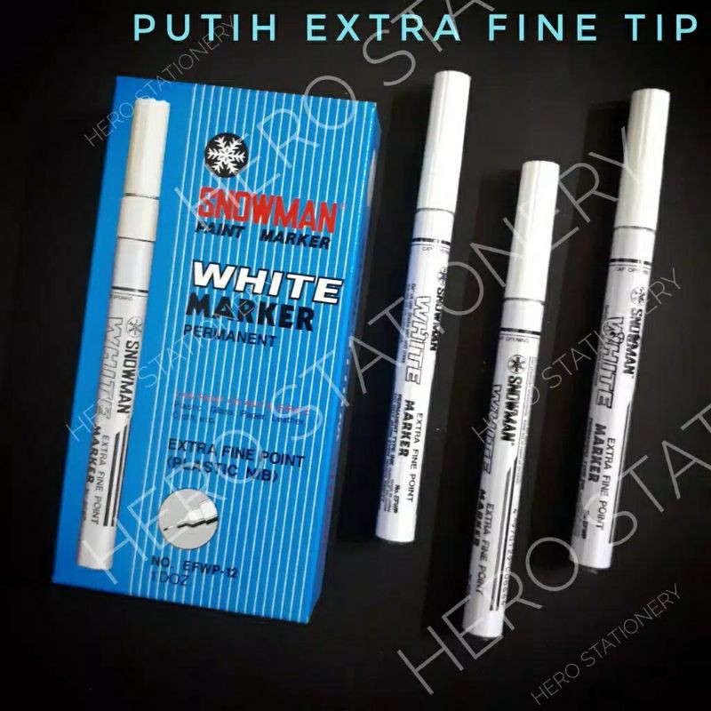 

spidol permanent Snowman warna Putih permanen No 14
