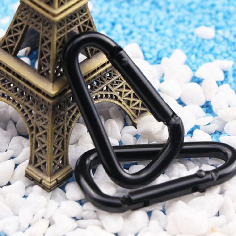 Rebuy Keychain Outdoor 10pcs Ransel Bahan Aluminium Alloy Hitam Berbentuk D Carabiner