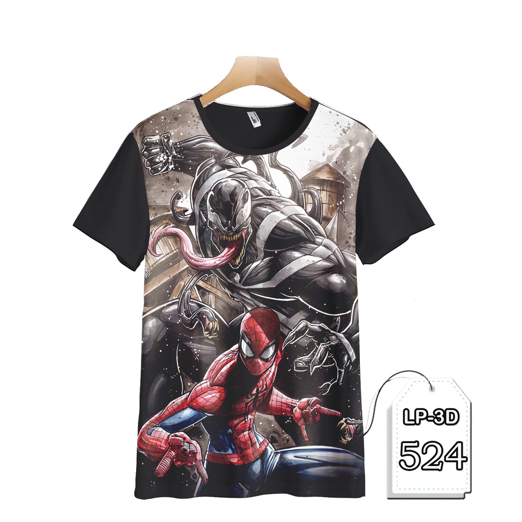 Baju Anak Spiderman Printing Baju Spiderman Superhero Anak - DEWASA #LP3D-524