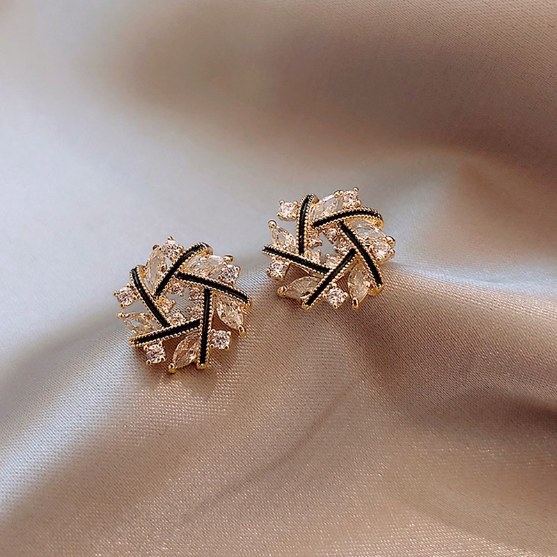 Anting Tusuk Gantung Sterling Silver 925 Desain Geometri Silang Gaya Korea Retro Untuk Wanita 2020