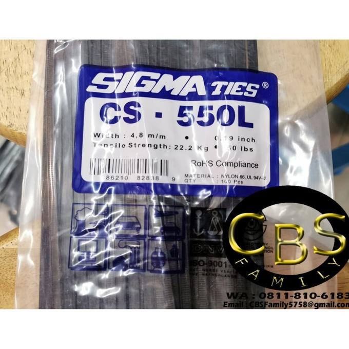 

Kabel Ties / Kabel Tis / Cable Tie CS 550 L Hitam 55 cm SIGMA CS550L