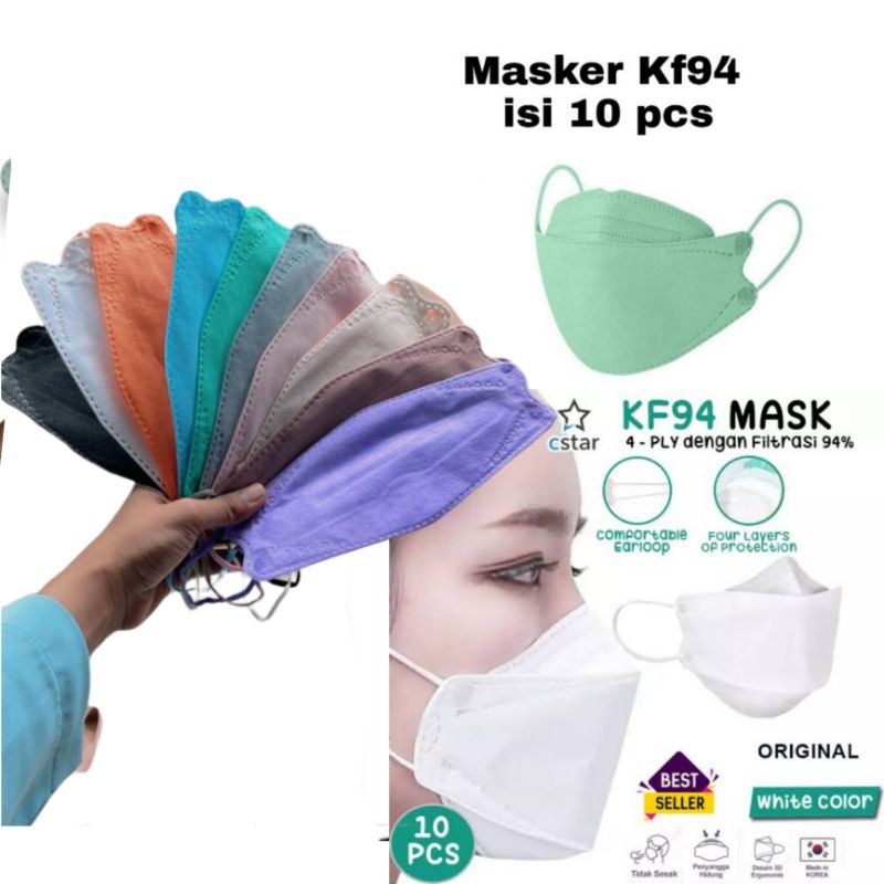 Masker Kf94 Warna Warni isi 10pcs