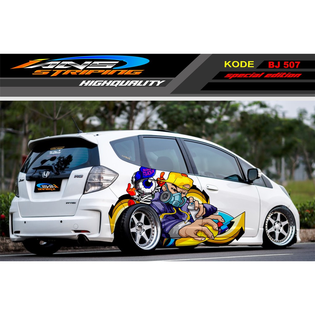 DECAL STICKER MOBIL BRIO AGYA JAZZ VIOS SEDAN / STICKER MOBIL / DECAL MOBIL / STICKER VARIASI MOBIL