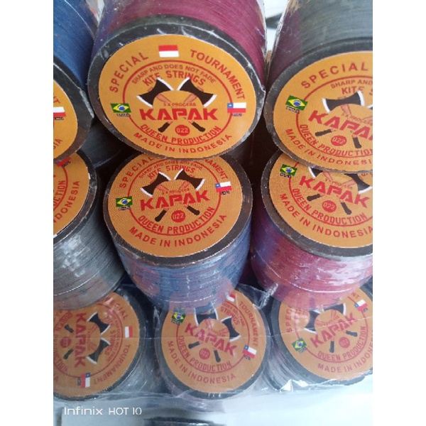 Gelasan Benang Layangan KAPAK 022 Full treatment 1200 Yard Double Silicon