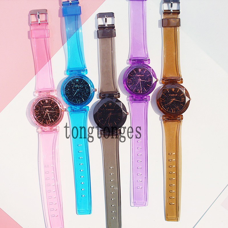 ✅[COD] JAM TANGAN WANITA JELLY TRANSPARAN KOREA FASHION WATCH