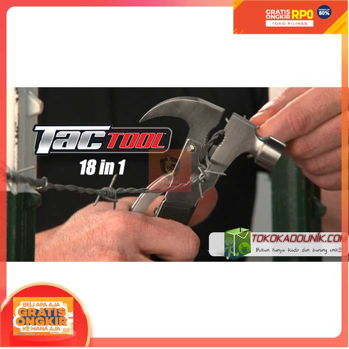 TACTOOL 18 IN 1 ALAT MULTIFUNGSI DI SAKU ANDA
