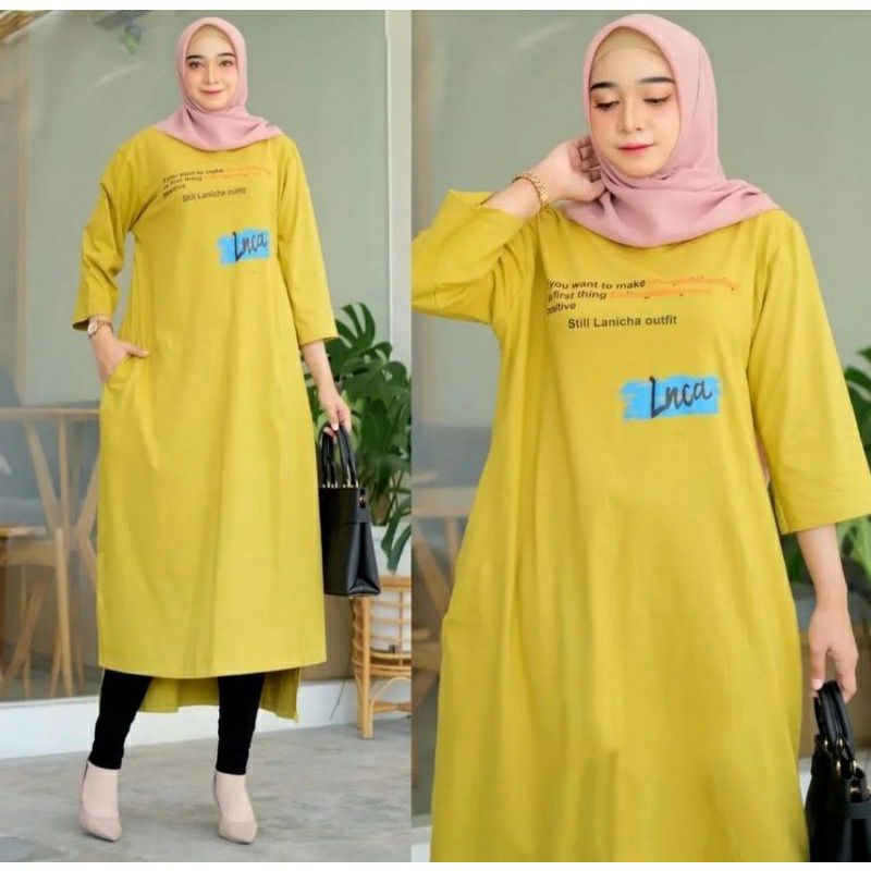 Fany midi dress terbaru / dress wanita terbaru / atasan wanita terlaris / tunik wanita