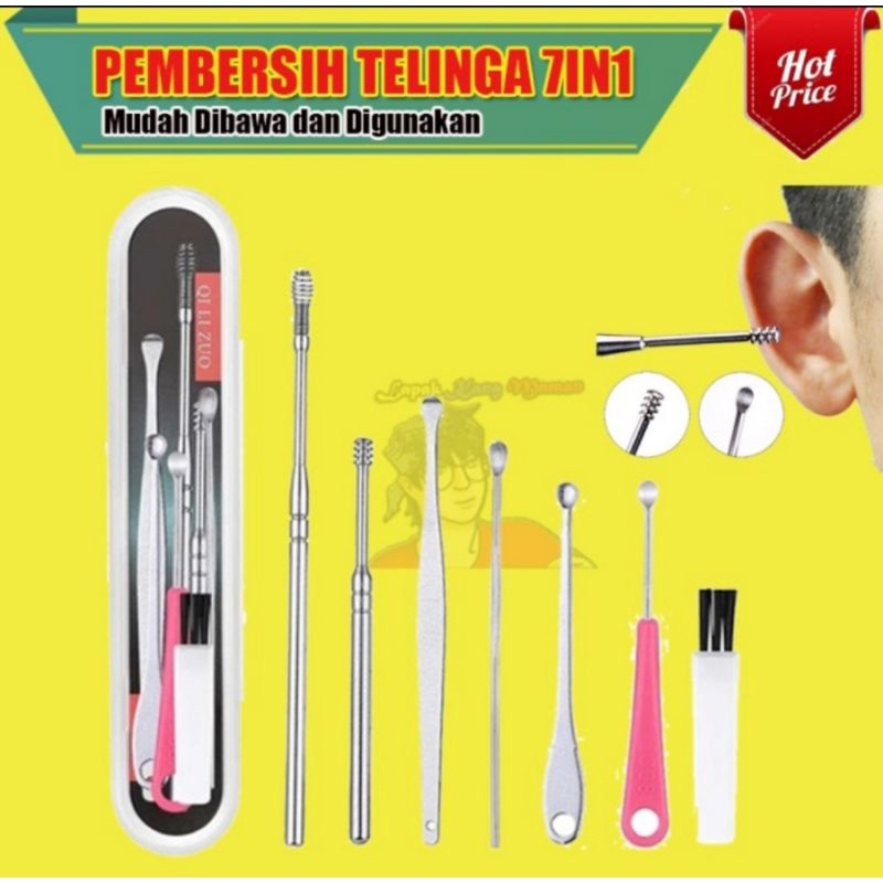 [TERMURAH] Ear Wax Pembersih Kotoran Telinga Korek Kuping Stainless Steell 5pc