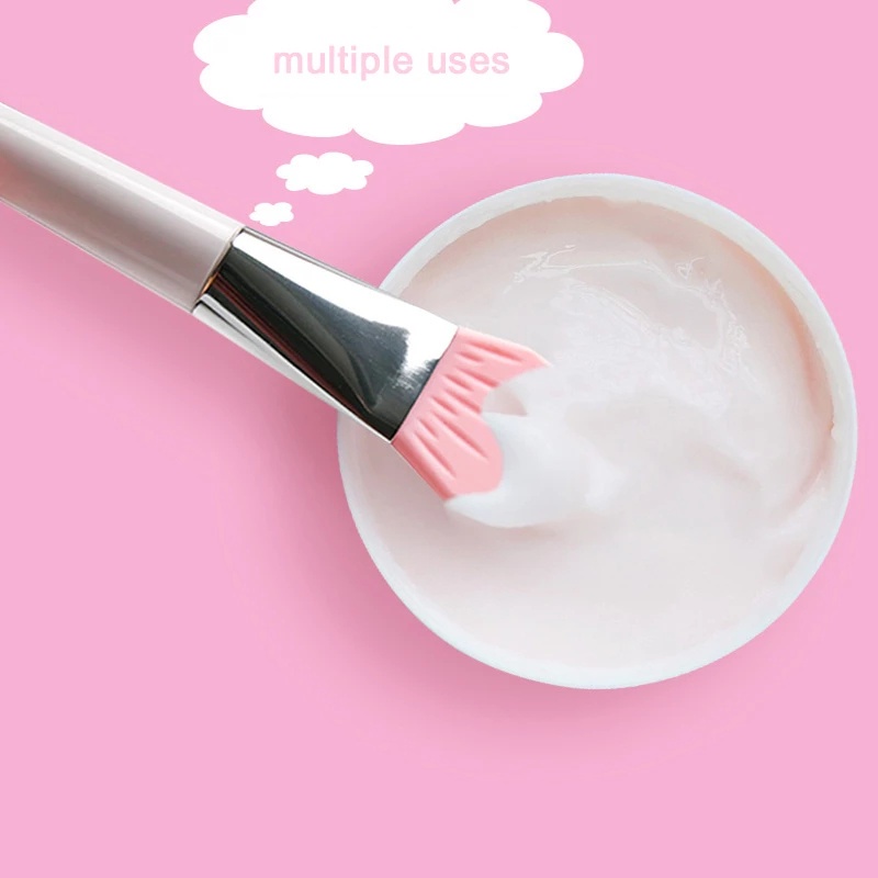 [Double-Ended Silicone Mask Brush][ Soft Silicone Mask Applicator Brush][ Multi Use Face Beauty Cosmetics Clean Pore Tool]