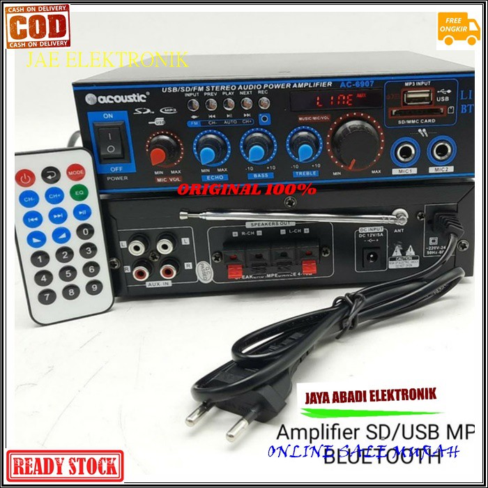 G517 Acoustic power ampli bluetooth original Amplifier bluetoot karaoke bluetot blutut USB MP3 player audio sistem sound system AC DC vokal vocal accu pro profesional aux dj asli radio fm music musik  Bisa BLUETOOTH ke segala merek HANDPHONE  BISA SEGALA