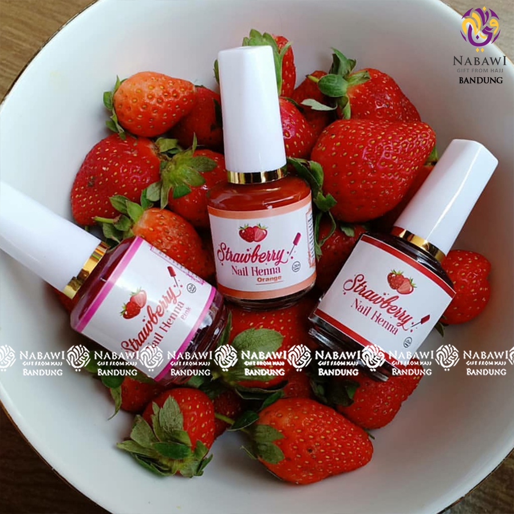 Strawberry Nail Henna Pacar Kuku Kutek Henna Halal Sah Dibawa Sholat Cat Kuku Halal Bandung