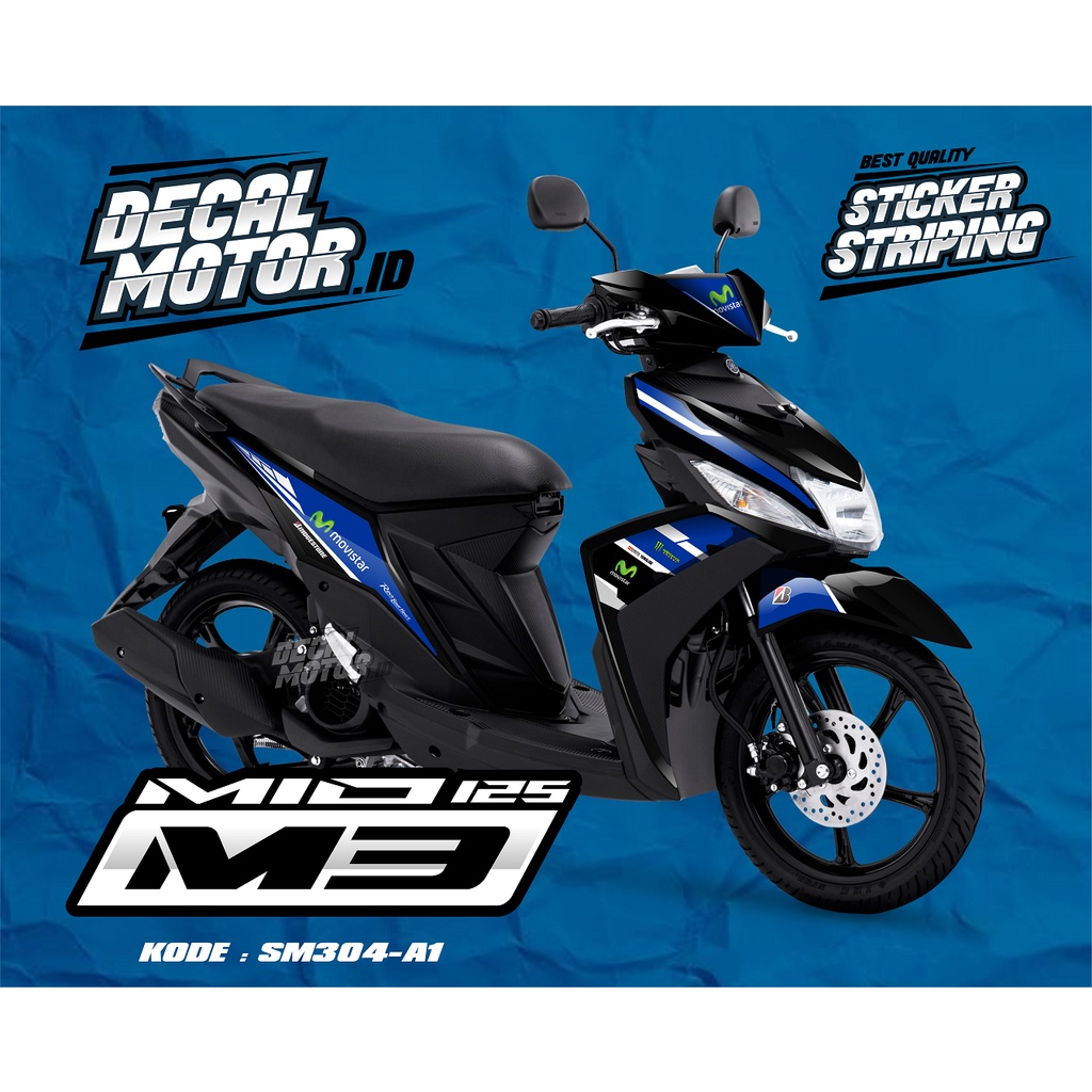 Striping List Variasi Yamaha Mio M3- Striping Motor Mio M3 Semi Full Body Racing - SM3 04