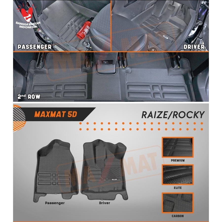 KARPET 5D  RAIZE ROCKY 2021 ELITE BLACK