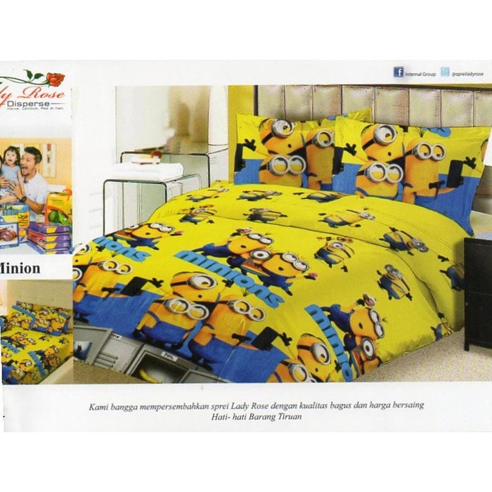 Sprei Lady Rose 180 X 200 Minion ( King Size )