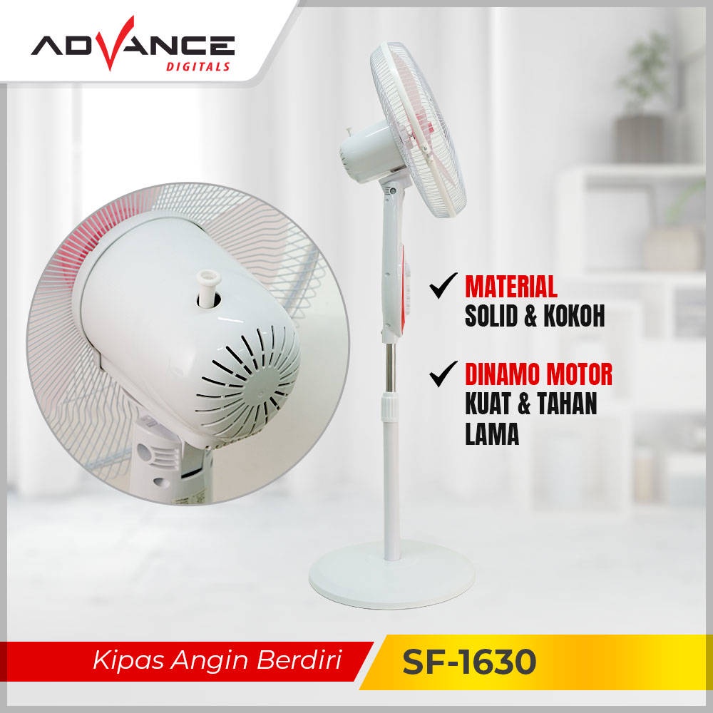 【Garansi 1 Tahun】Advance SF-1630 Kipas Angin Stand Fan Votre 16 inch