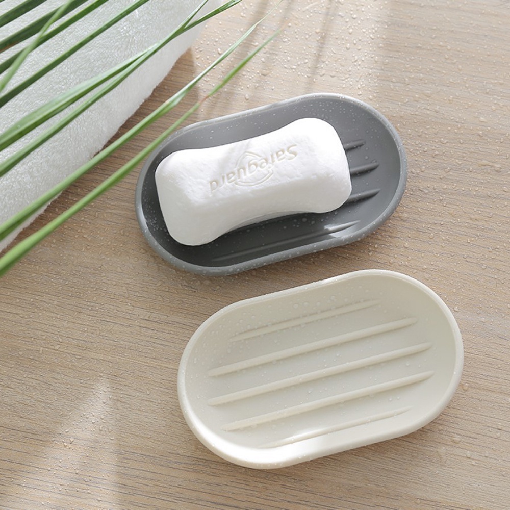 Household Non-perforated Laundry Soap Dish for Bathroom Travel Portable Soap Drain Box