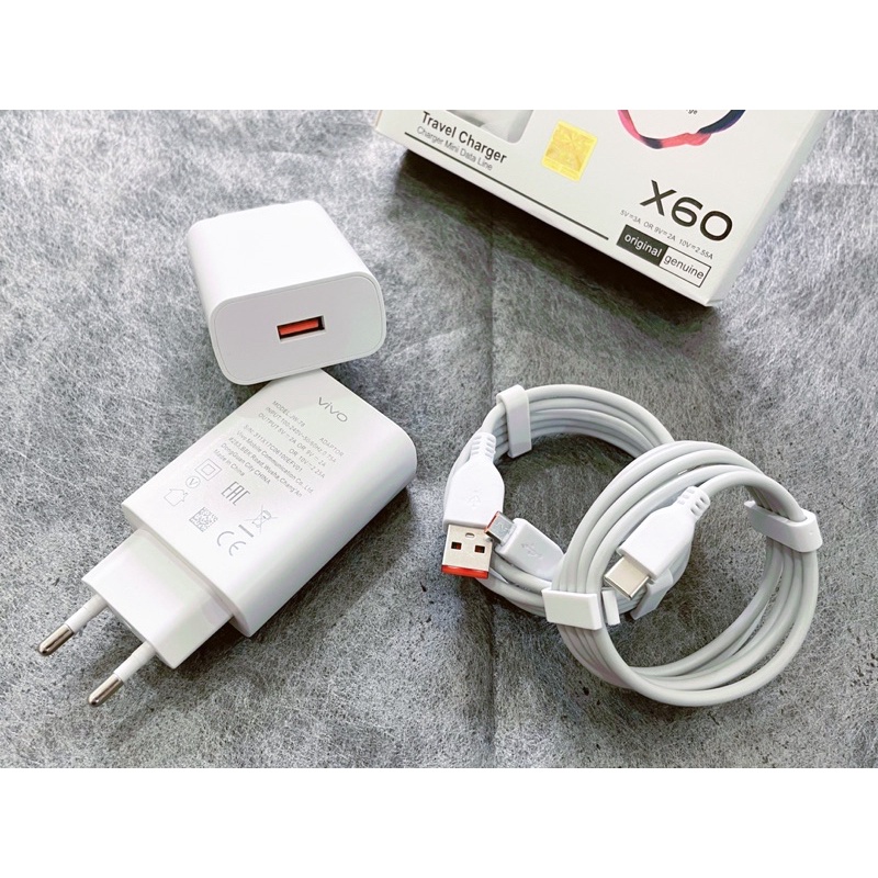 【3078-X60】(GROSIR) CASAN MICRO-USB &amp; TYPE-C VIVO X27 NEX / X60 / Y17 MICRO-USB / S1 PRO TYPE-C FAST CHARGING，PENGISIAN DAYA CEPAT