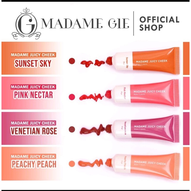 Madame Gie Juicy Cheek | Blush On Cream